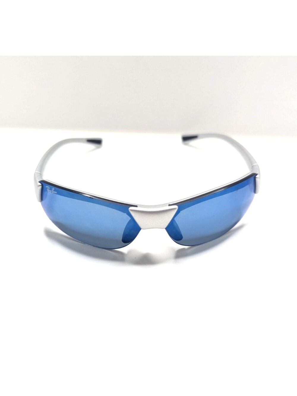 RAY BAN Junior RJ 9018-S Sunglasses 107-S/55 Size: 60-08-3N Blue And Silver Wrap